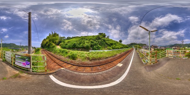 写真: 360度パノラマ写真　掛川・天竜浜名湖鉄道　原田駅 HDR