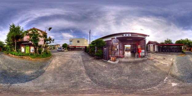 写真: 360度パノラマ写真　掛川・天竜浜名湖鉄道　原谷駅(1) HDR