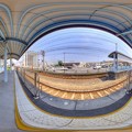 360度パノラマ写真　S05 静岡鉄道　柚木駅プラットホーム(2) HDR