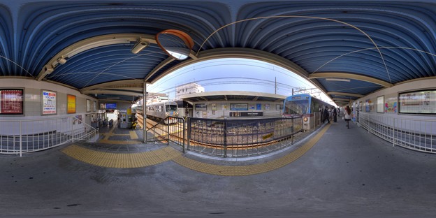 360度パノラマ写真　　S10 静岡鉄道　草薙駅プラットホーム(2)　HDR