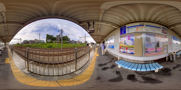 写真: 360度パノラマ写真　　S13 静岡鉄道　桜橋駅プラットホーム(2) HDR