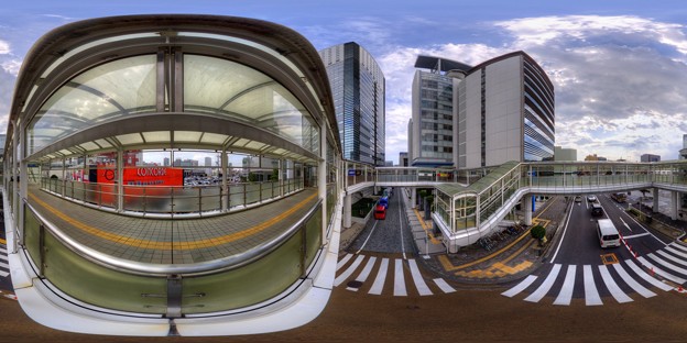 写真: 360度パノラマ写真　　静岡駅南口　ペデストリアンデッキ(1) HDR