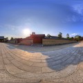 写真: 360度パノラマ写真　法隆寺　西院中門前 HDR