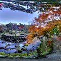 熱海梅園　紅葉 360度パノラマ写真(2) HDR