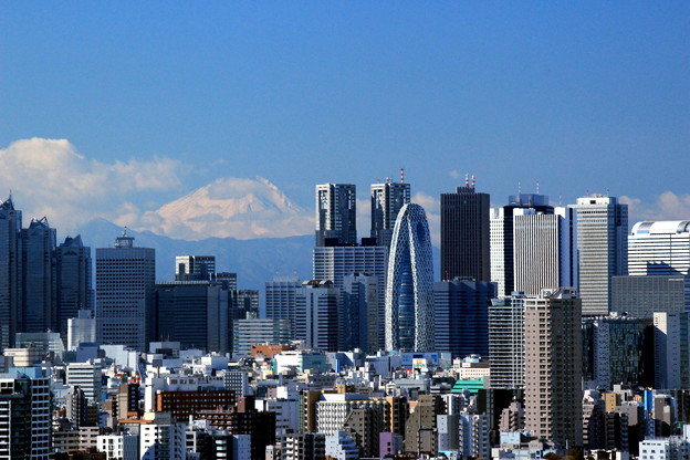 写真: 摩天楼富士