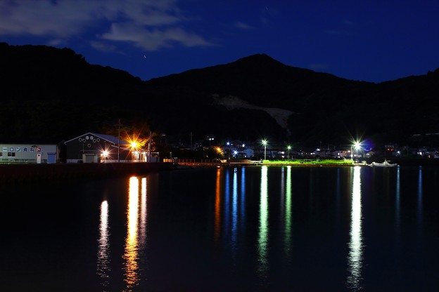 写真: 多良見町船津地区の夜景