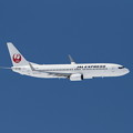 写真: 晴天の飛行　JAL B737-800