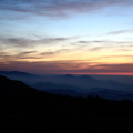 写真: 雲海と朝焼け