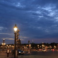 写真: コンコルド広場の夕暮れ