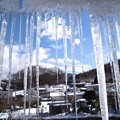 写真: 氷柱の暖簾