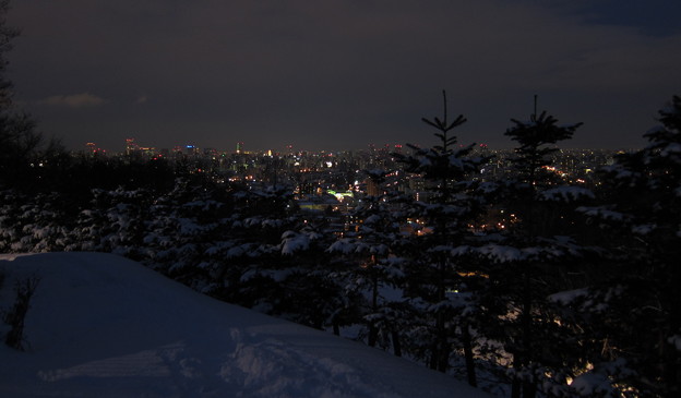 写真: 札幌雪夜景1