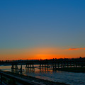 写真: 夜明けの渡月橋♪