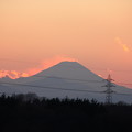 写真: 夕焼け富士山