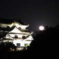 写真: 月と彦根城
