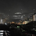 写真: 花火終了後の豊田市街と豊田スタジアム