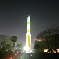 写真: 夜のH2ロケット（木星観望会）