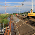 写真: 水路の復旧工事