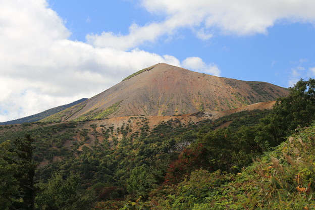 写真: 小富士の山肌