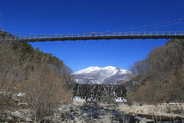 写真: 蔵王に架かる吊橋