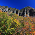 写真: 磐司岩の紅葉