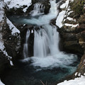 写真: 厳寒の滝