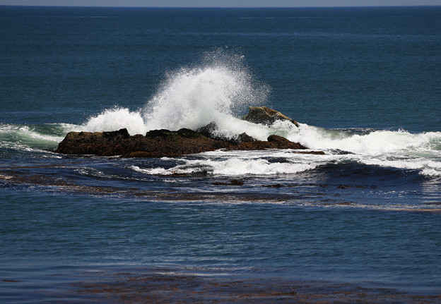 写真: 押し寄せる波