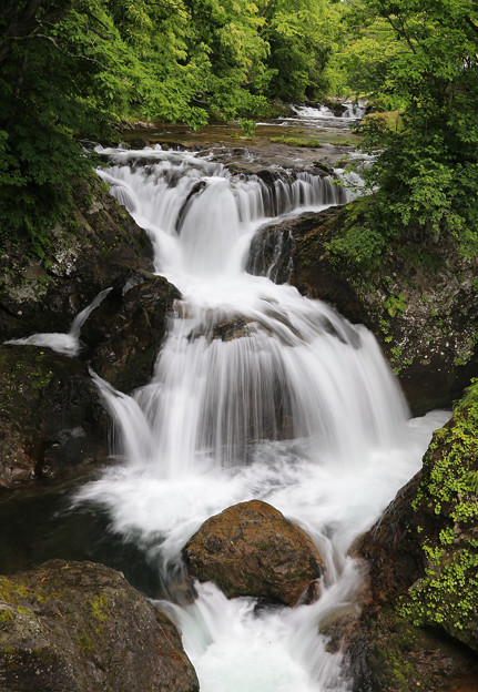 写真: 三段の滝・北海道