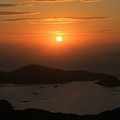 写真: 夕陽の九十九島