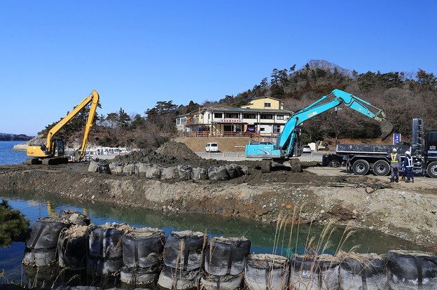 奥松島の復興工事