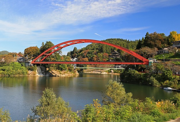 写真: 只見川の柳津橋