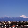 写真: 家からの富士山