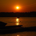 写真: The Sunset and the Boat 5-26-12