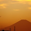 日暮の富士山