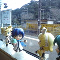 写真: 青井岳駅に停車。 兄：「あおいだけ！！　まさに俺のための駅なのだ...
