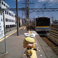 写真: 次は隣の駅、海芝浦支線の分岐点の浅野駅に行きます。 ■安善　 11:03 ...