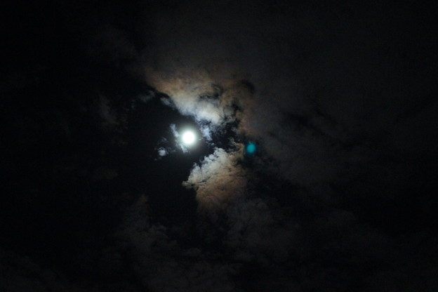 写真: 薄雲の中の中秋の名月_02