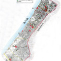 写真: パレスチナ・ガザ地区地図