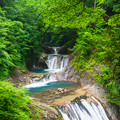 写真: 七ツ釜五段の滝