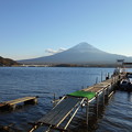 富士山と河口湖ボート桟橋