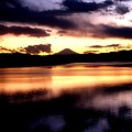 夕暮れ狭山湖の色彩
