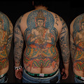 タトゥー 刺青画像 大日如来 神仏 背中一面 大阪 タトゥー 刺青