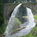 放水！　日本最大級の石造りアーチ水路橋「通潤橋」II　　DSC_0360