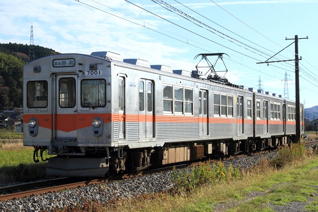 写真: 432レ 北陸鉄道7000系7001F 2両