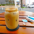 Cafe&amp;Bar 銀山ベース アイスカフェラテ 広島市中区銀山町