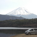 富士山と西湖とヴェルファイア