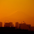 写真: 羽田の富士山