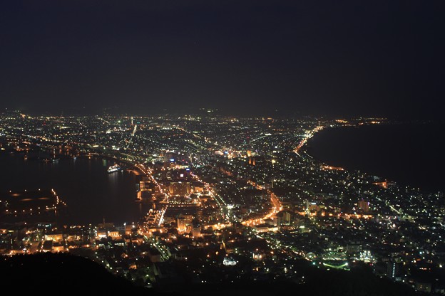 写真: 函館山からの夜景