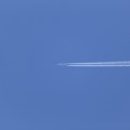 写真: 飛行機雲