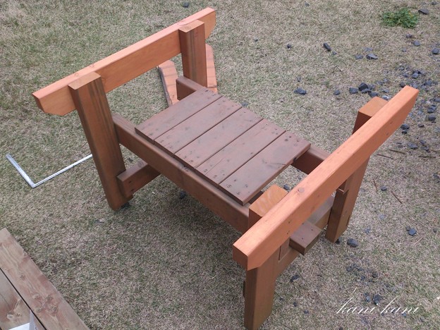 写真: ガーデンテーブル（作り直し）