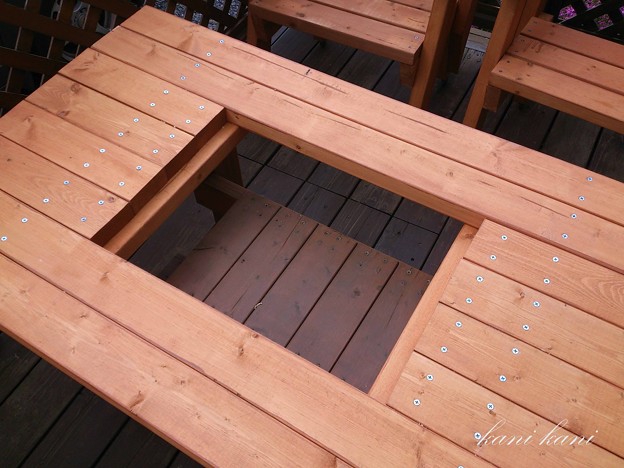 写真: ガーデンテーブル（作り直し）